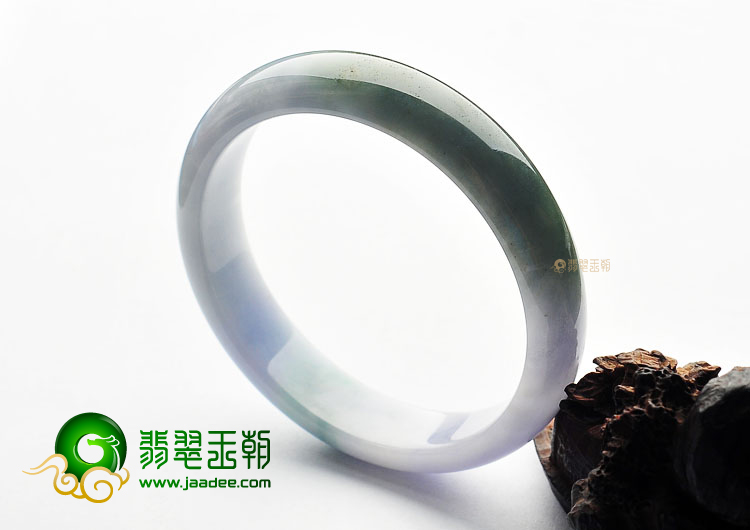 糯冰种紫罗兰飘花手镯(63.1mm)