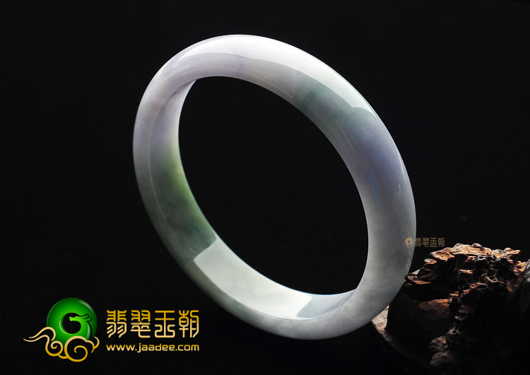 糯冰种紫罗兰飘花手镯(63.1mm)