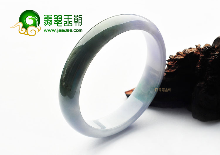 糯冰种紫罗兰飘花手镯(63.1mm)