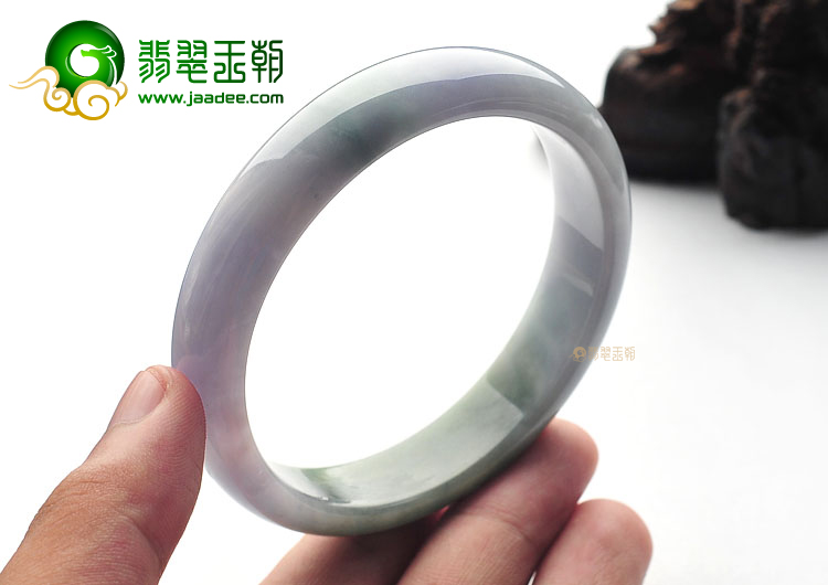 糯冰种紫罗兰飘花手镯(63.1mm)