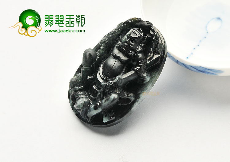 （一口价扫货）糯冰种墨色不动尊菩萨挂件