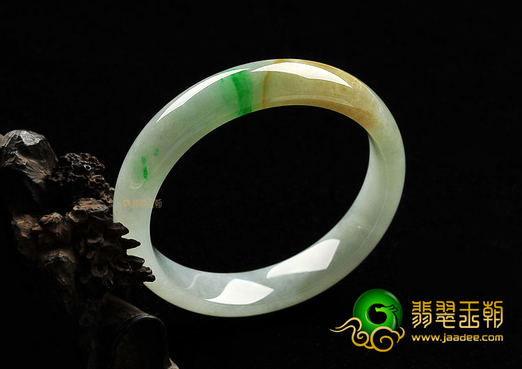 (超值推荐)冰种黄加绿手镯(58mm)