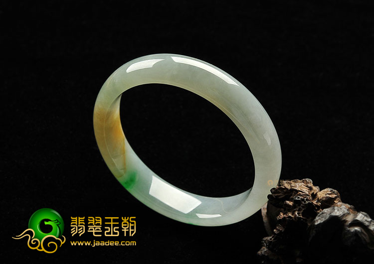 (超值推荐)冰种黄加绿手镯(58mm)