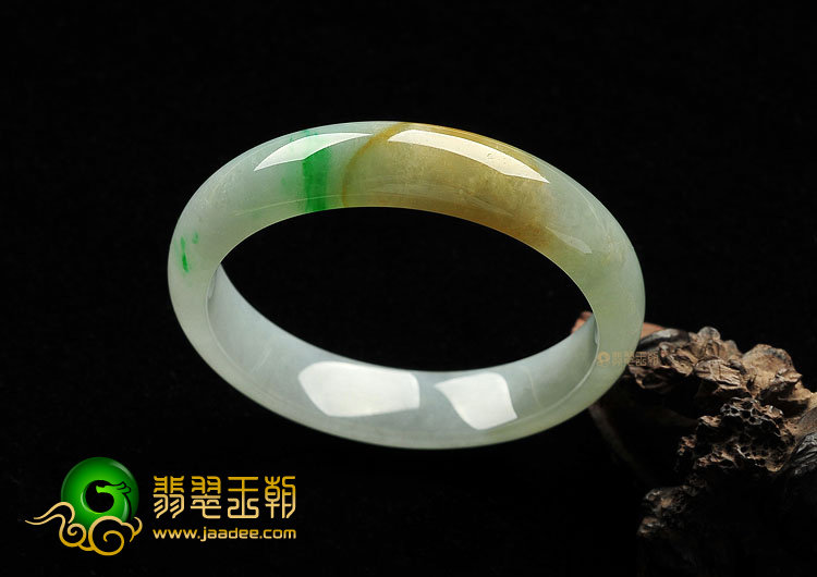 (超值推荐)冰种黄加绿手镯(58mm)