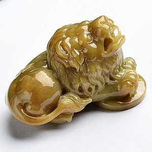 (超值推荐)糯冰种褐黄翡事事如意挂件/手玩件