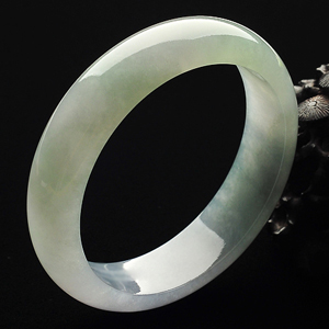 糯冰种淡紫罗兰手镯(58mm)
