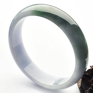 糯冰种紫罗兰飘花手镯(63mm)