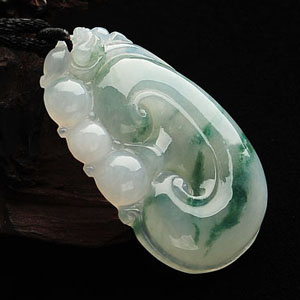 冰种飘花如意挂件