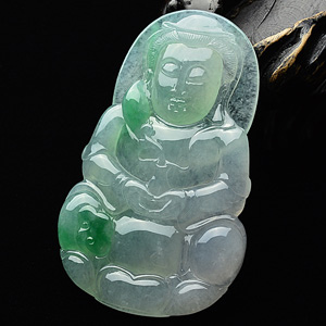 (超值推荐)冰种飘翠观音挂件