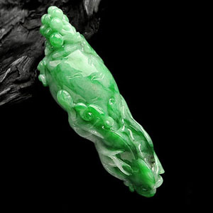 (超值推荐)糯冰种翠色人生如意挂件