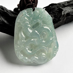 冰种晴水龙行如意挂件