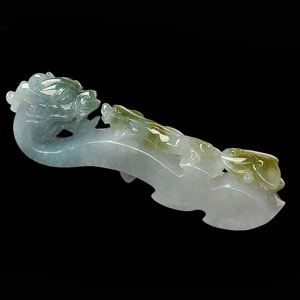 (超值推荐)糯冰种飘花龙钩挂件