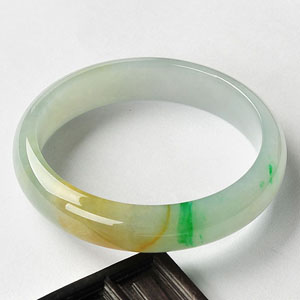 (超值推荐)冰种黄加绿手镯(58mm)