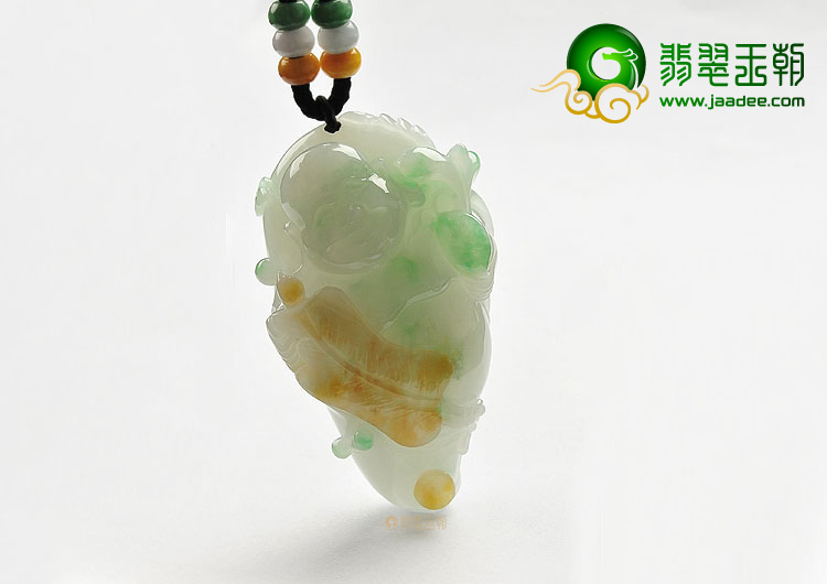 (超值推荐)糯冰种三彩纳福挂件