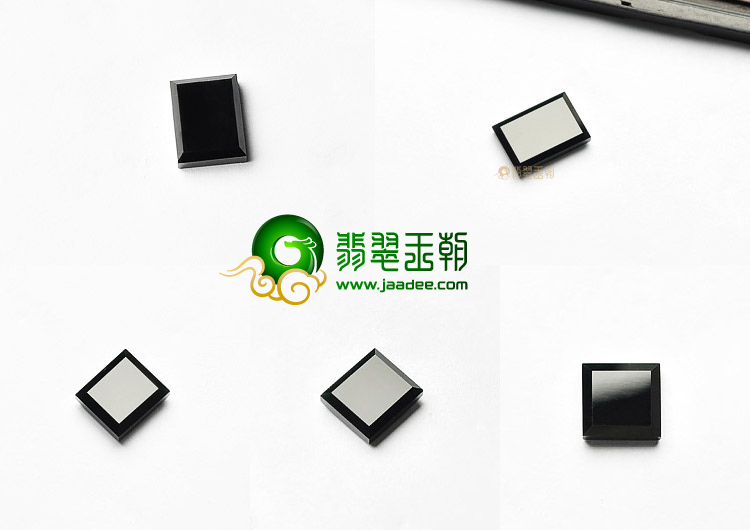 冰玻种墨翠戒面(单价)