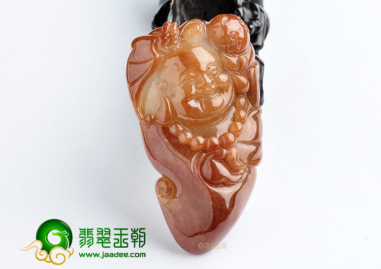 (超值推荐)糯冰种红翡童子拜佛挂件