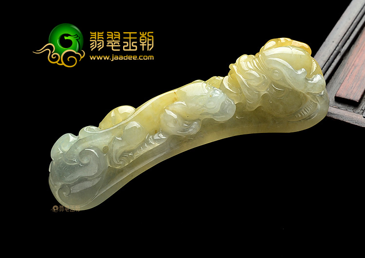 (超值推荐)糯冰种黄翡望子成龙挂件
