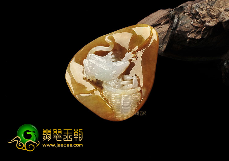 (超值推荐)冰种褐黄翡玉鼠运财挂件