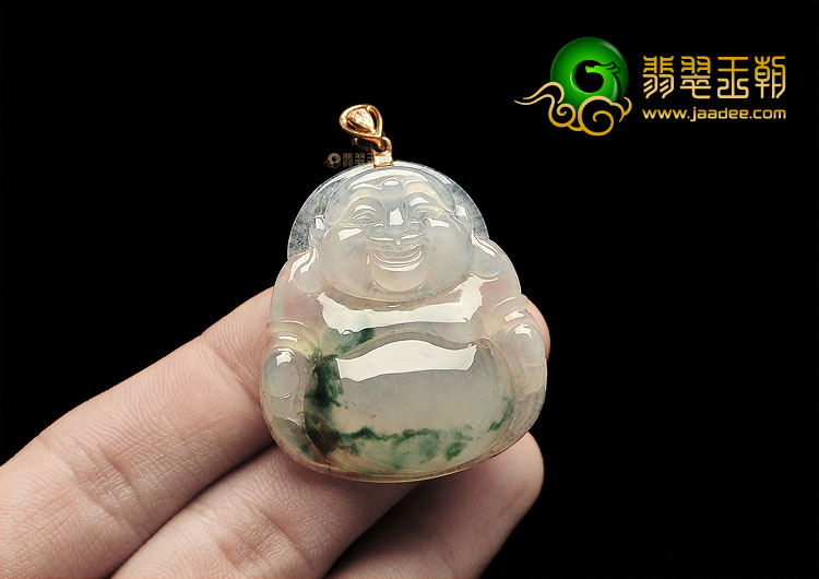 (超值推荐)冰种飘花玉佛挂件