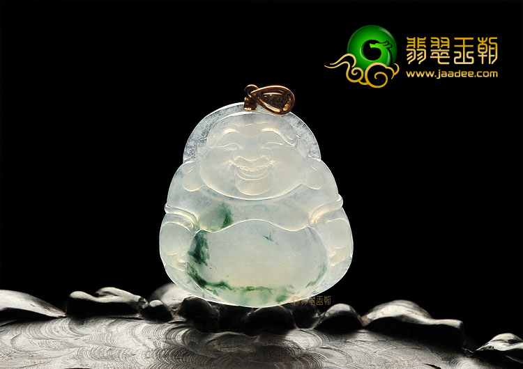 (超值推荐)冰种飘花玉佛挂件