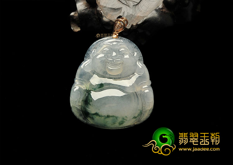 (超值推荐)冰种飘花玉佛挂件