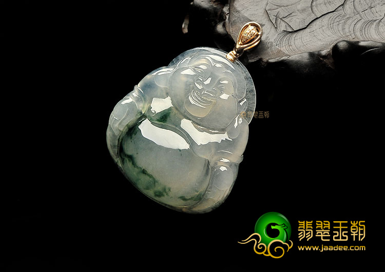(超值推荐)冰种飘花玉佛挂件