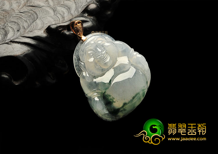(超值推荐)冰种飘花玉佛挂件