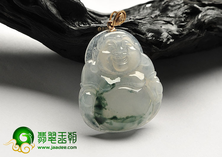 (超值推荐)冰种飘花玉佛挂件