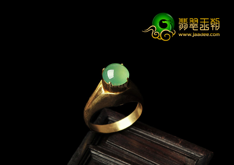 (超值推荐)冰种绿晴水戒面(一对)