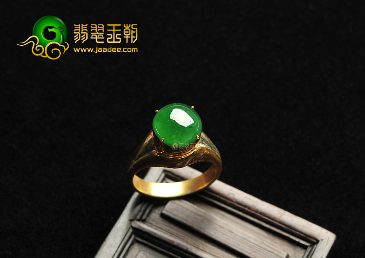 冰种深绿戒面