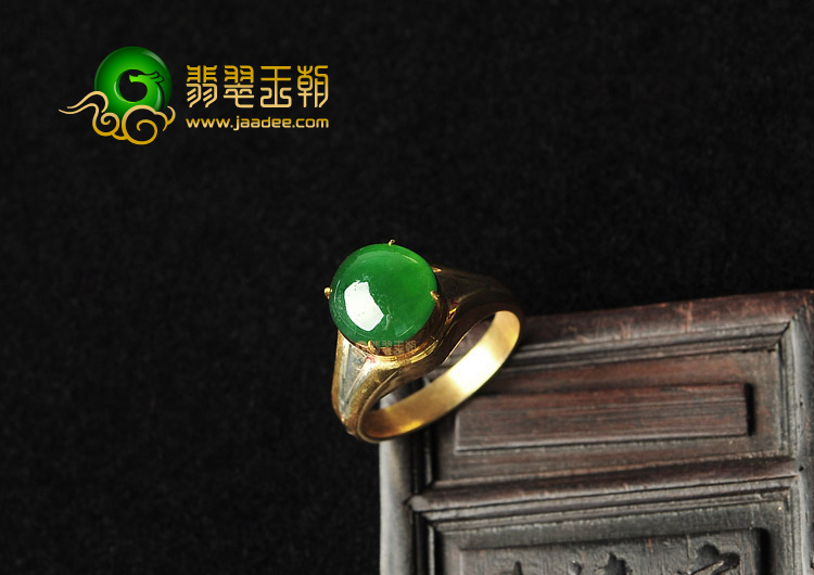 冰种深绿戒面