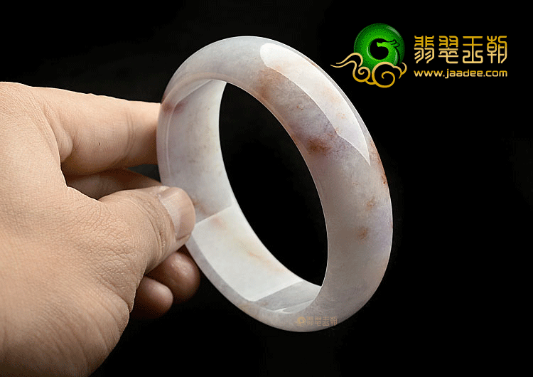 糯冰种紫罗兰飘花手镯(60.8mm)