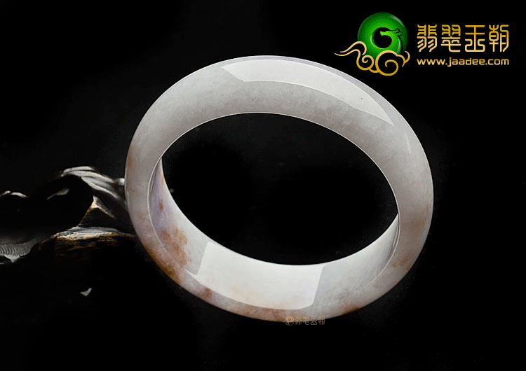 糯冰种紫罗兰飘花手镯(60.8mm)