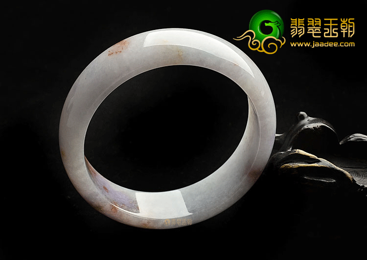 糯冰种紫罗兰飘花手镯(60.8mm)