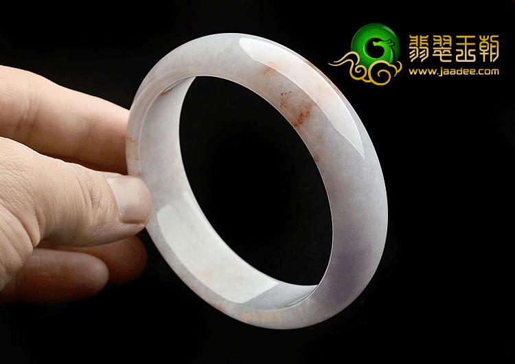 糯冰种紫罗兰飘花手镯(60.2mm)