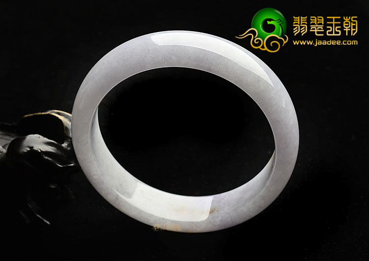 糯冰种紫罗兰飘花手镯(60.5mm)