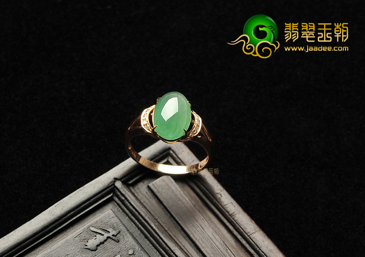 （一口价扫货）冰种晴水镶玫瑰金钻石戒指