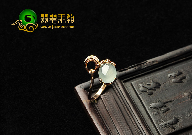 （成本清仓）冰种无色镶玫瑰金钻石戒指
