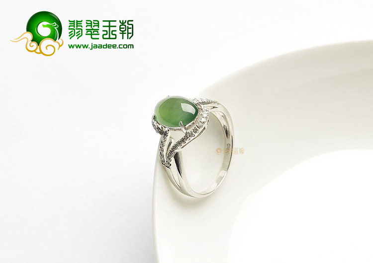 （一口价扫货）冰种晴水镶白金钻石戒指
