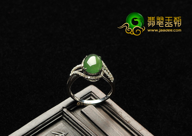 （一口价扫货）冰种晴水镶白金钻石戒指