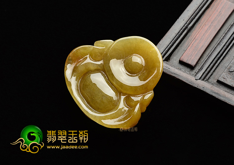 (超值推荐)糯冰种褐黄翡玉佛挂件 