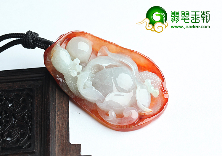 糯冰种晴水红翡一品清廉挂件