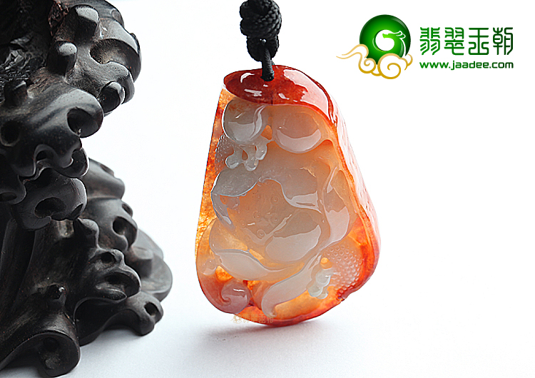 糯冰种晴水红翡一品清廉挂件