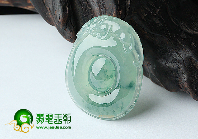 冰种晴水飘花福在眼前挂件