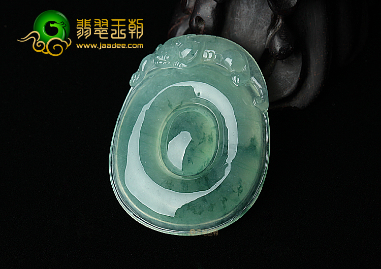 冰种晴水飘花福在眼前挂件