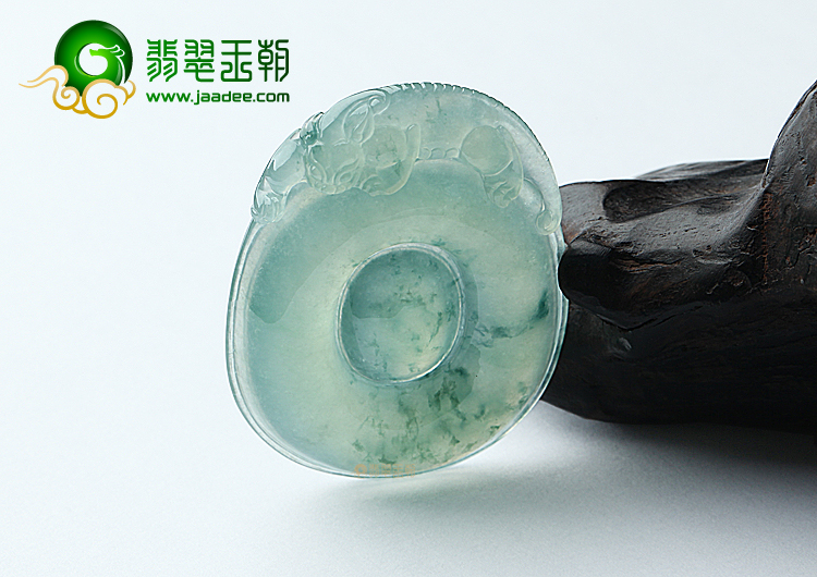 冰种晴水飘花福在眼前挂件