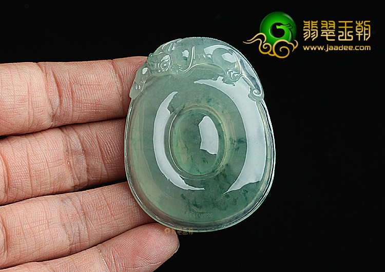 冰种晴水飘花福在眼前挂件