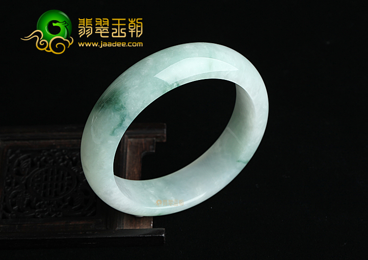 (超值推荐)糯冰种飘花手镯59mm