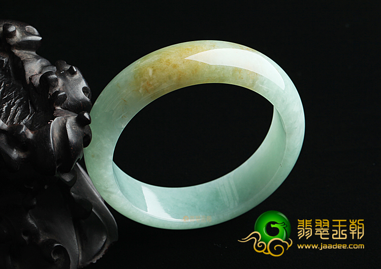 糯冰种晴水黄翡手镯（58.5mm）