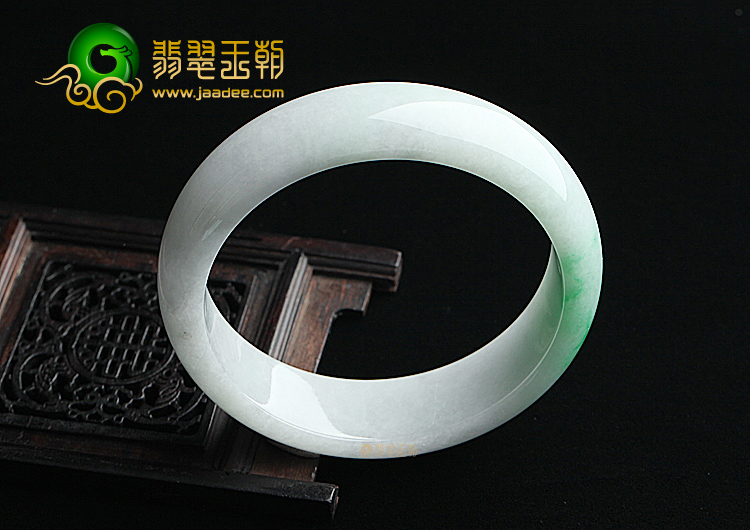 糯冰种淡紫罗兰飘翠手镯（58.4mm）